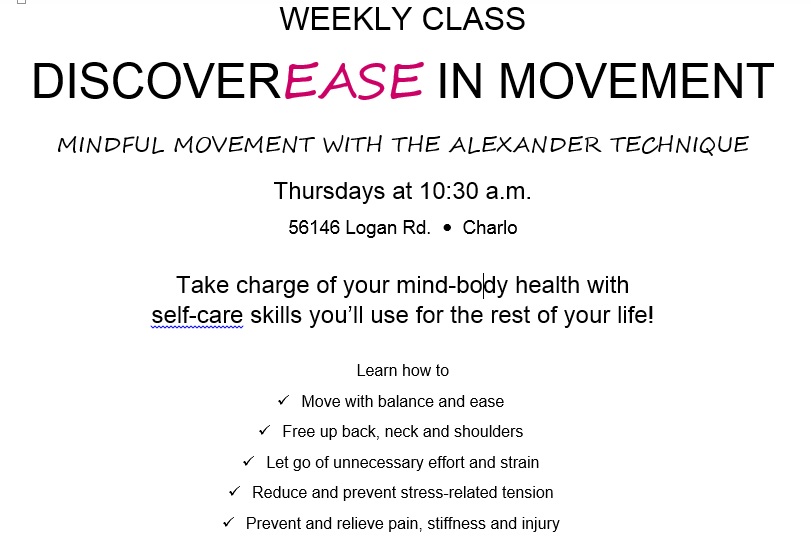 Weekly DiscoverEase in Movement Class in Charlo